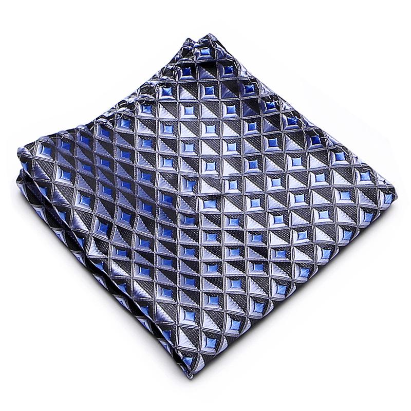 Men's Striped Jacquard Pocket Square for Weddings and Business Suits