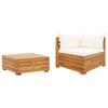 Day and Night - Day and Night Garden Furniture 2 Pieces with Cushions Solid Acacia Wood