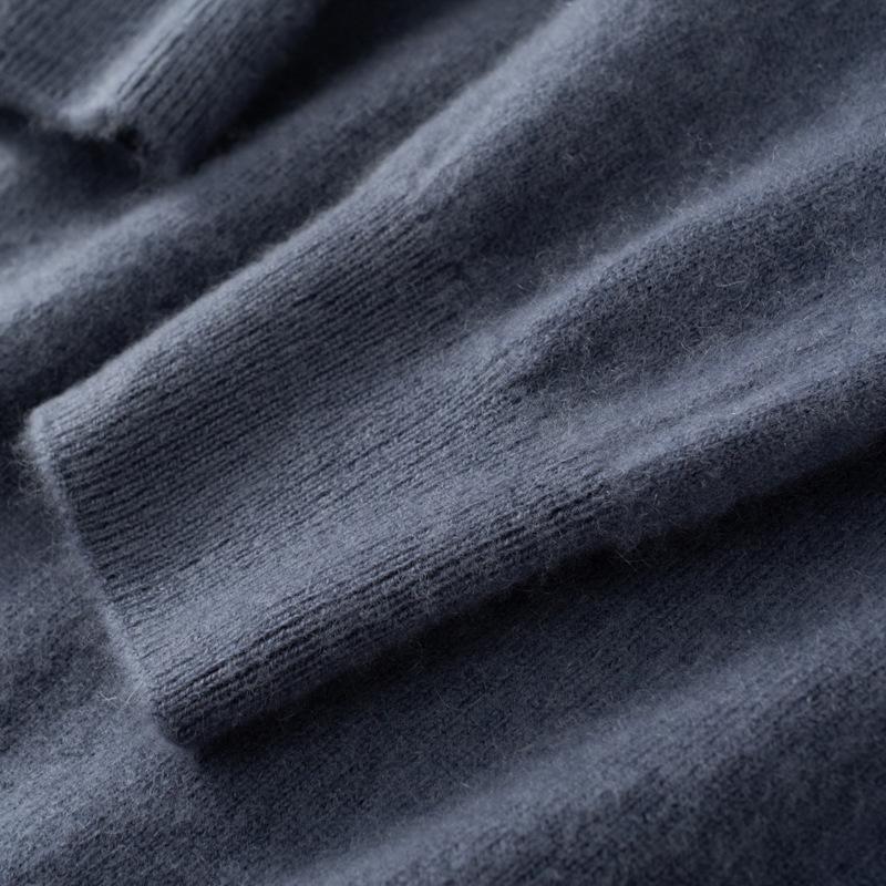 Men's Plus Size High Collar Cashmere Sweater - Thick Winter Knitwear