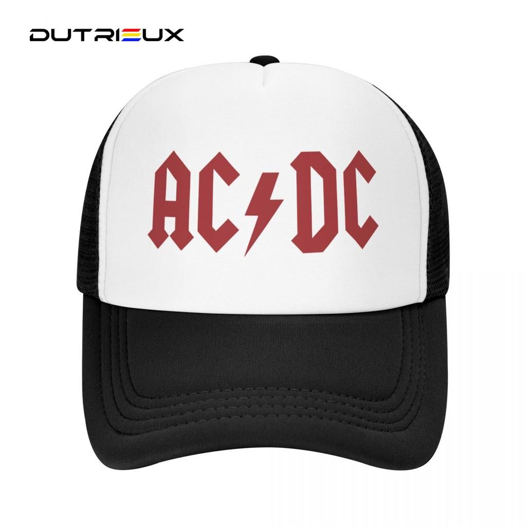 AC-DC Baseball Caps Unisex Snapback Hats Lovers Trucker Caps Women Breathable Mesh Visor Bones