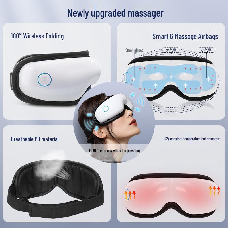Dis Smart Eye Massager with Heat and Air Compression
