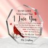 2D Flat Romantic Gift Acrylic Desk Decor Plaque, Cute Gifts Ideas, Suitable for Wall Decoration, Porch, Room, Villa, Accents Home, Hallway, or Workpla