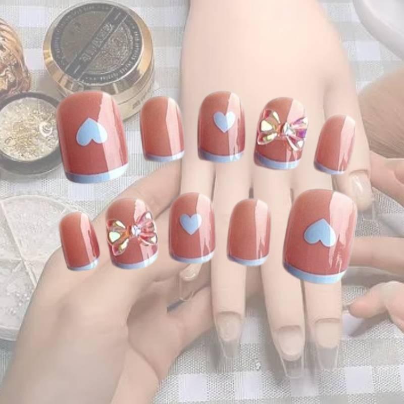 Nail Wear Art Sticker Fashion Simple Short Heart Removable Nail Girl Patch