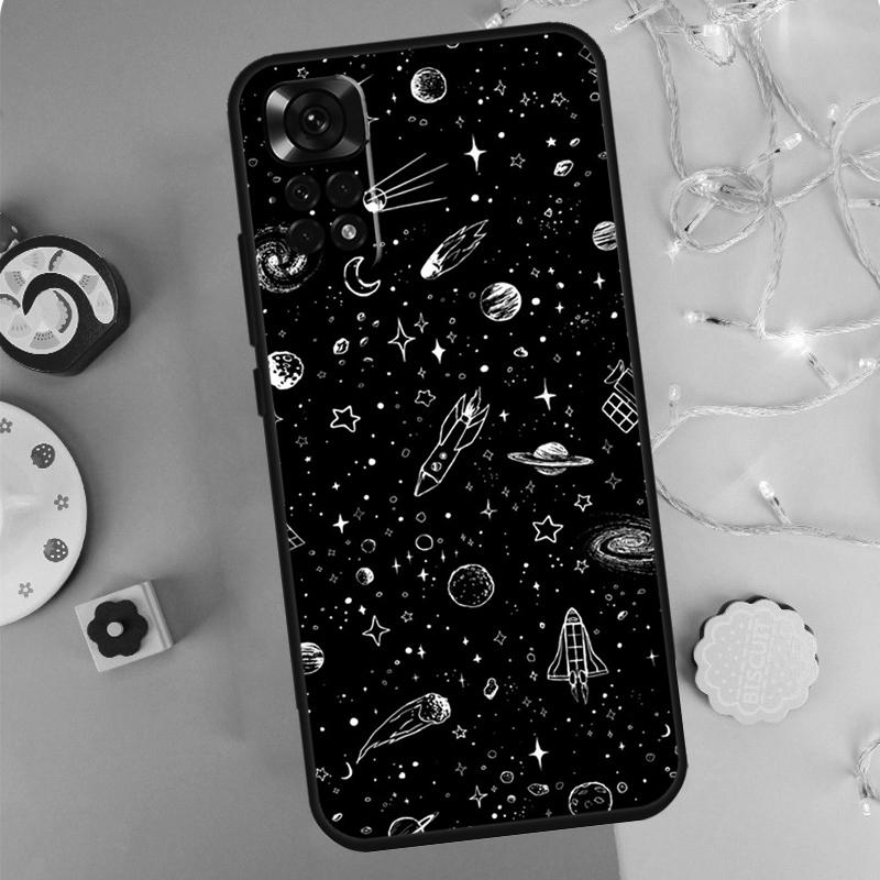 Magic Space Moon Planet Case For Xiaomi Redmi Note 9 10 11 12 13 14 Pro 9S 10S 11S 12S Redmi 14C 10C 12C 13C Cover