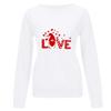 Fashion Womens Loose Valentine's Day Print Round Neck Long Sleeve Sweater Top