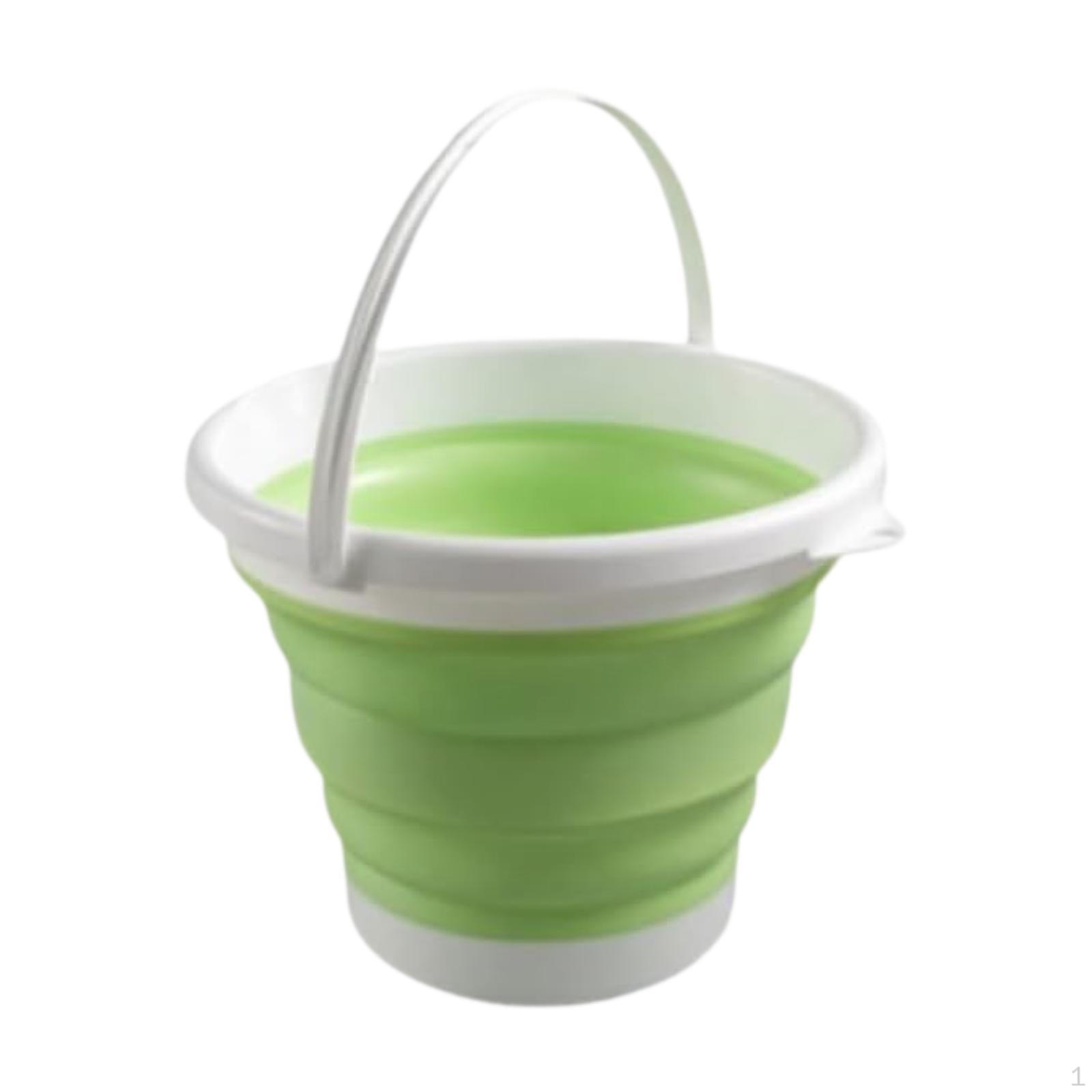 

Складное ведро для уборки, складная легкая швабра для мытья автомобиля White Green