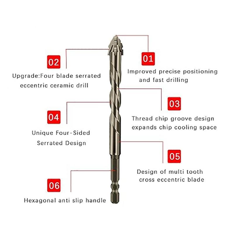 Eccentric Drill Bit Glass Tile Drill Triangle Drill Bit