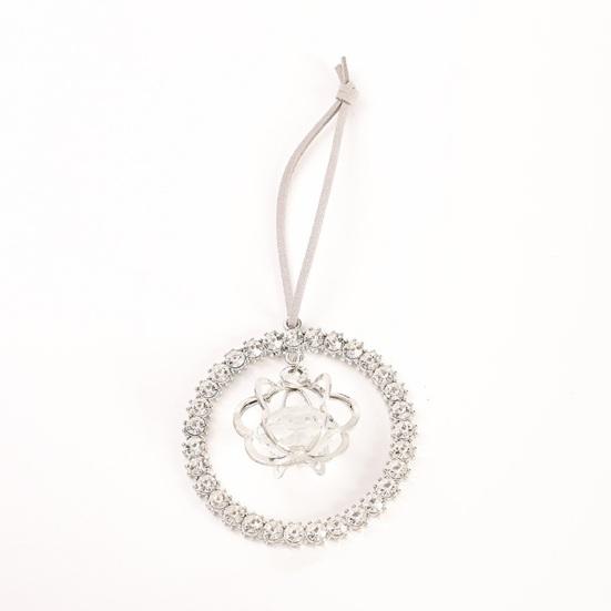 Rhinestone Vedhæng Sol Halvmåne Blomst Design Zinklegering Glitrende Bilinteriør Charme med Snor Auto Hængende Pynt