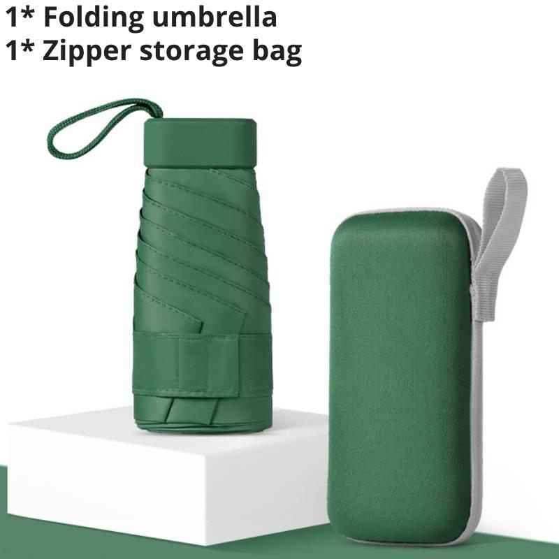 Stylish Multicolor Portable Foldable Umbrella For Women With Uv Protection Fabric