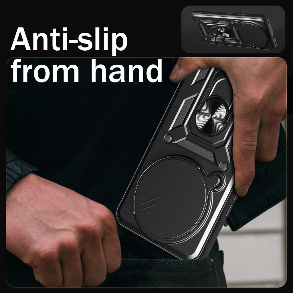 For Redmi Note 14 Pro Plus Armored Protective Shell With Magnetic Ring For Mi Poco X7 Phone Case With Camera Protection