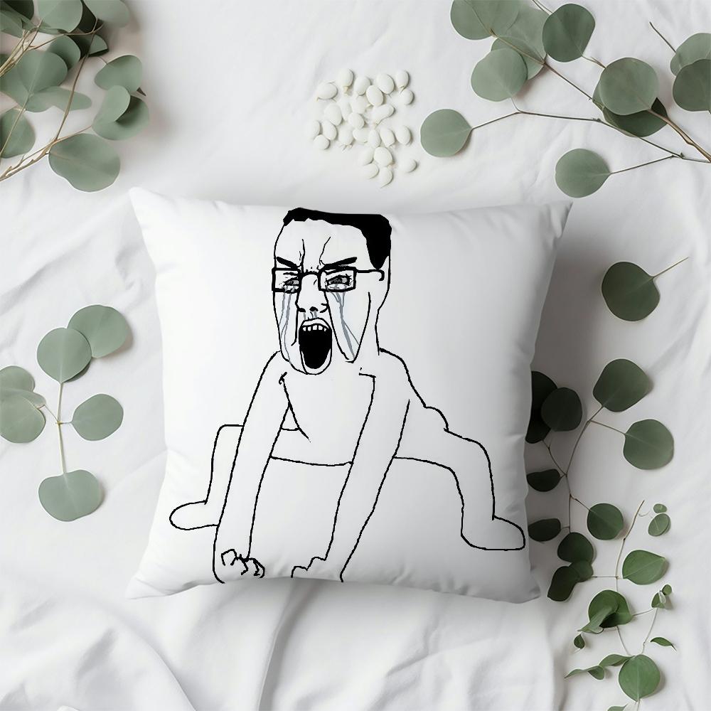 C-Chudjak Poljak Funny Meme cushion cover For Sofa Car Office Cafe Soft And Comfortable Double-Sided Printing Pillow Cover