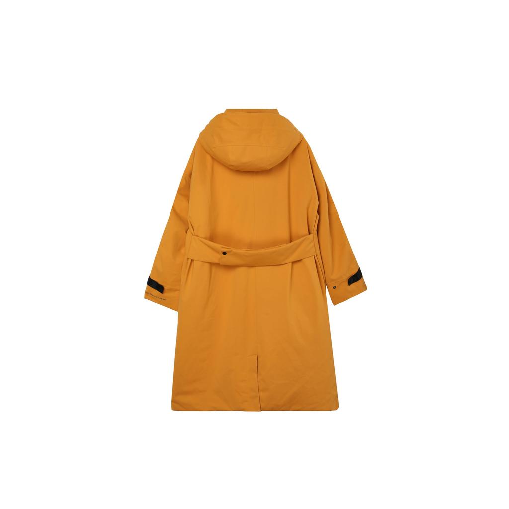 Nike Casual Logo Solid Long Hooded Cotton Coat Women Coats Light-Curry-Yellow DD4659-738