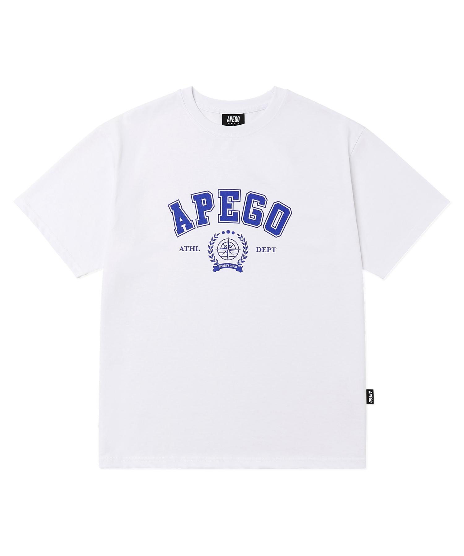 Apego Sports Arch Logo Oversized Short Sleeve T-Shirt White M(95-100)