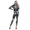 Iootiany Halloween Skeleton Skull Mechanical Gear 3d Printing Sexy Bodysuit Women Cosplay New Party Punk Steampunk Bodysuit 2025