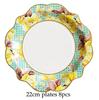 Chinese Style Blue and White Porcelain Paper Plates Cups Party Baby Shower Wedding Birthday Children Disposable Tableware Dish
