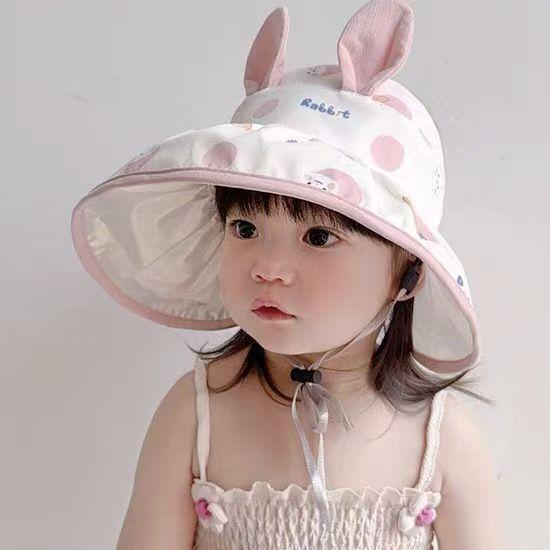 Girls Summer Wide Brim Visor Sun Hat Reversible Foldable Princess Beach UV Protection Cap for Kids Outdoor Shade