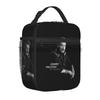 Sac à déjeuner isotherme Johnny Hallyday Réutilisable Portable Imperméable Boîte à lunch Glacière Thermique Oxford Bento Sac fourre-tout pour le travail Pique-nique