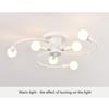 6 Heads LED Ceiling Lamp for Living Room Nordic Dome Light Home Decoration Lighting Natural Light Lighting Chandelier