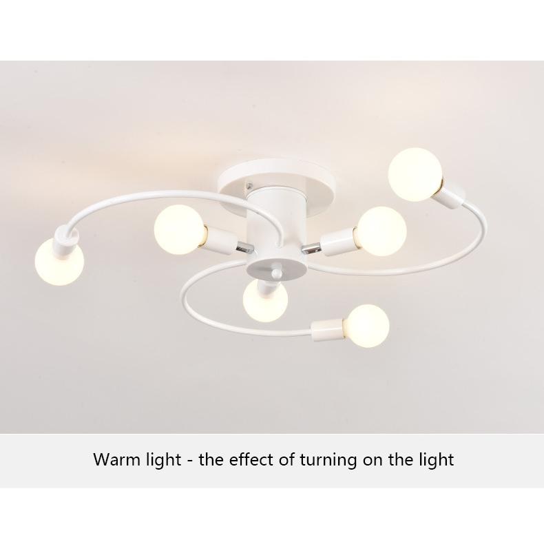6 Heads LED Ceiling Lamp for Living Room Nordic Dome Light Home Decoration Lighting Natural Light Lighting Chandelier