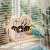 Splash Proof Bird Food Bowl Wall Mount Parrot Food Cup Stable Bird Station Stand  Cage Accessories