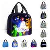 Rainbow Friends Cartoon-Stil Lunchtasche Dicke Aluminiumfolie Isoliert Picknicktasche