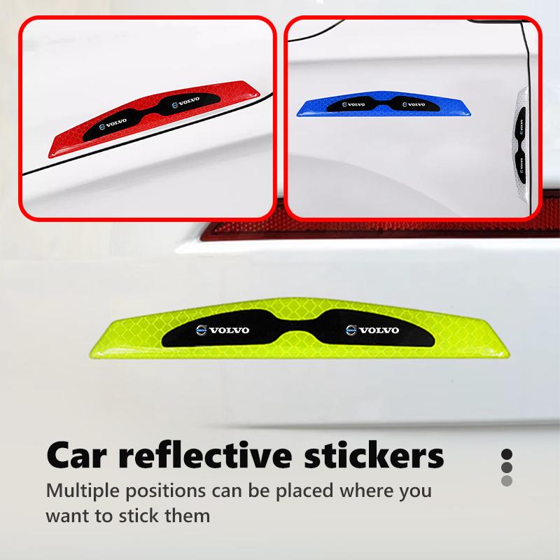 For Volvo 4Pcs Car Door Sticker Safety Warning Reflective Mark Decor Xc60 Xc90 V40 V60 S60 V50 V90 S80 C40 XC40 V70 XC70 C30 JK9