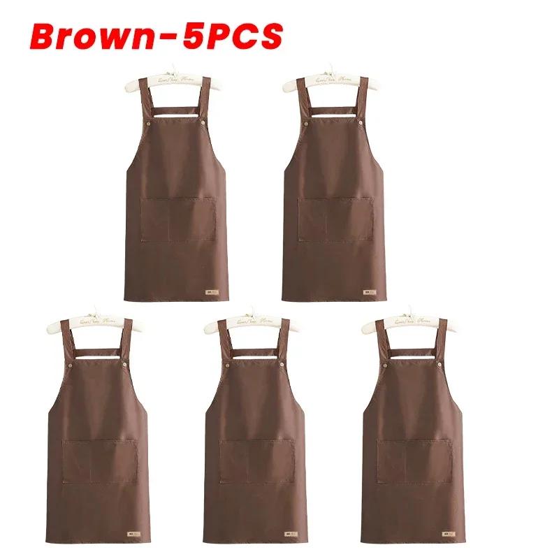 Multipurpose Waterproof Oilproof Kitchen Apron For Cooking Grilling Adult Work Smock Catering Industry Simple Chic Design