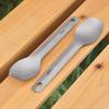 Picnic Flatware Camping Titanium Spork Spoon Non Taste, Nonslip Grip Soup Spoon