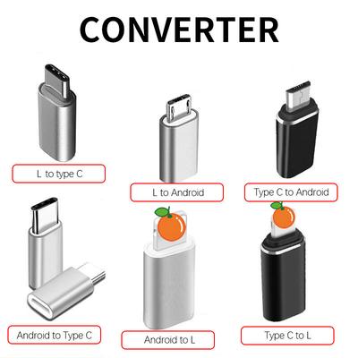 Adapter USB Adapter Lightning Adapter Micro Adapter Typec Suitable for Android Mobile Phone Charger Adapter
