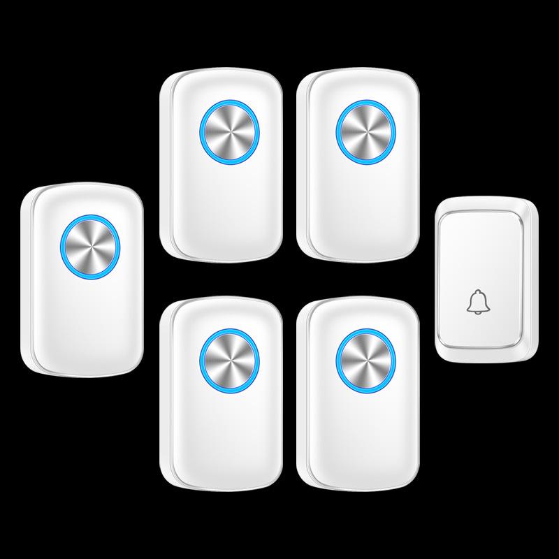 Battery-Powered Wireless Doorbell for Home - Supports Up to Five Callers, No Plug Needed