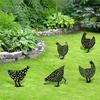 5 Pieces Garden Hens Sculptures Yard Acrylic For Lawn