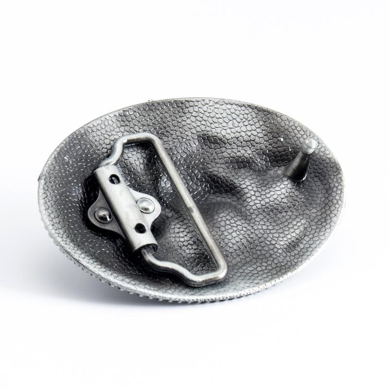 Retro Men's Zinc Alloy Animal Pattern Belt Buckle – Smooth Sports Design, Individually Packaged