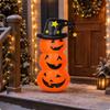 Inflatable Pumpkin Stack with Witch Hat Self-Righting for Entryway, Party Areas