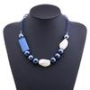 JMXD-Geometric Wood Necklace Women's Acrylic Bead Necklace New Accessories Exaggerated Jewelry