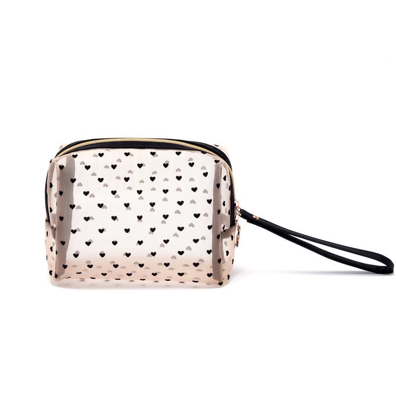 Síťovaná cestovní a kosmetická taška - Průhledná, víceúčelový úložný prostor na toaletní potřeby a make-up