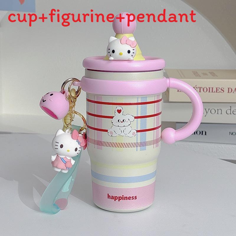 Cartoon Insulated Travel Mug With Straw And Handle For Kids And Adults
