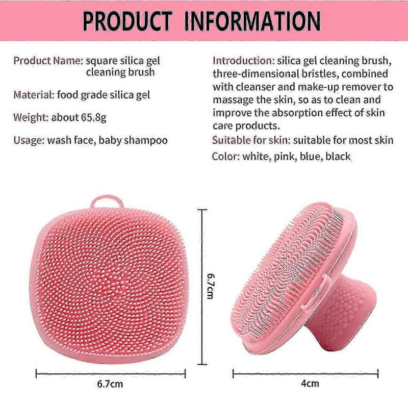 Silicone Facial Cleansing Brush, Waterproof Manual Washing Brush For Face And Cleansing (pink)
