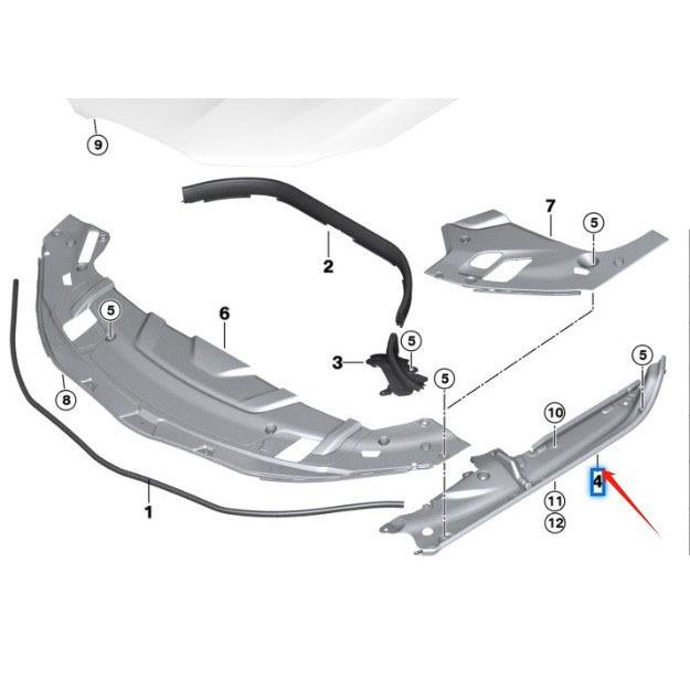 BMW 7er G11/G12 Kotflügeldichtung (51767347399/51767347400)