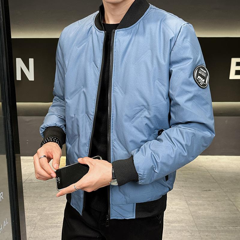 Autumn and Winter Standing Collar Down Jacket Men's Short Warm Casual Jacket White Duck Down Anti Cold Jacket