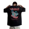 Wassup Heods Rabbit Short-Sleeve Unisex Summer New National Trend Brand Loose Casual Heavyweight Couple T-Shirt