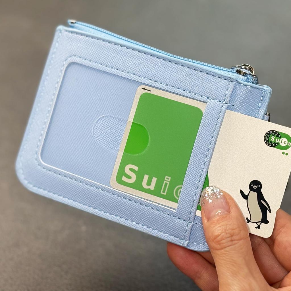 Porta-Cartões Sanrio Cinnamon Roll com Porta-Moedas, Compatível com Cartão IC, Chaveiro e Porta-Cartões, Feminino, Couro Sintético, Compacto Oficial Sanrio