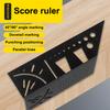 Multi-Task Woodworking Angle Ruler: 3D Herringbone Board Gauge with Perforation Positioning,Tool for Carpenters and Professional Decoration Projects