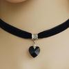 1X Gothic Velvet Heart  Choker Handmade Necklace Pendant Retro 80 90S