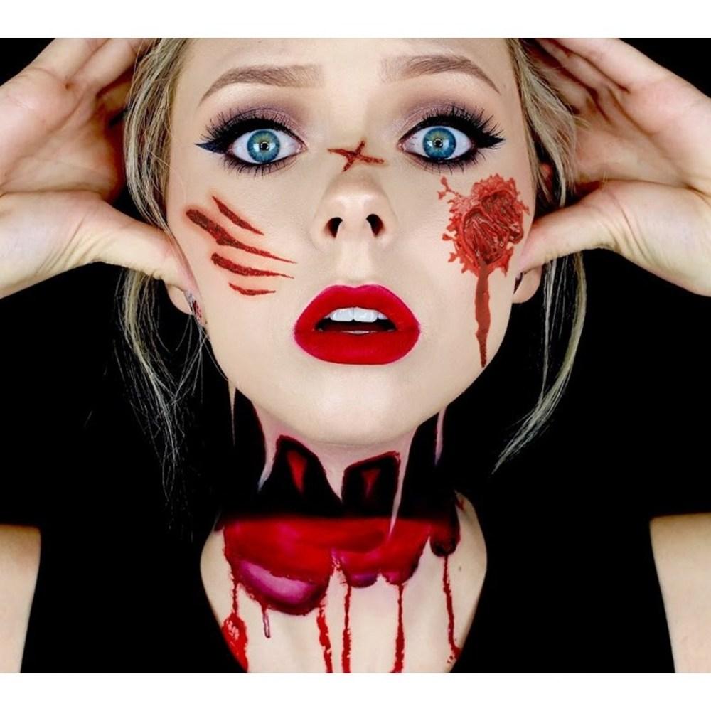 MIR WAY Halloween Make-up Wund-Tattoo Tattoo-Aufkleber Henna 10-teiliges Set, S 10-teiliges Set, 1 Stück