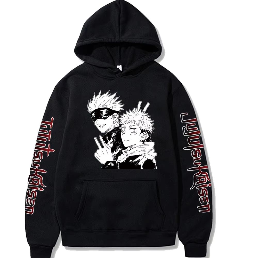 2026 Hot Sale Anime Jujutsu Kaisen Gojo Satoru Yuji Itadori Hoodie Y2K Men Women Harajuku Hip Hop Soft Sweatshirt Loose Cozy and Versatile