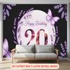 Party Backdrop Birthday Butterfly 20Th Photo Booth Background Wall Decor