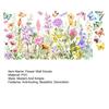 Bunte Blumendekor Wildblumen Schmetterlinge Grünes Gras Wandsticker Abnehmbar Abziehen