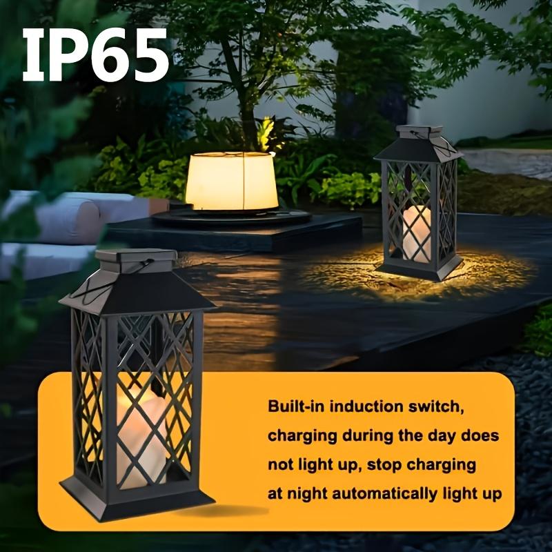 D5 Solar Lantern 1PCS Flickering Flame-less Candle Solar LED Light Garden Hanging Decoration for Courtyard Party Decoration Lamp