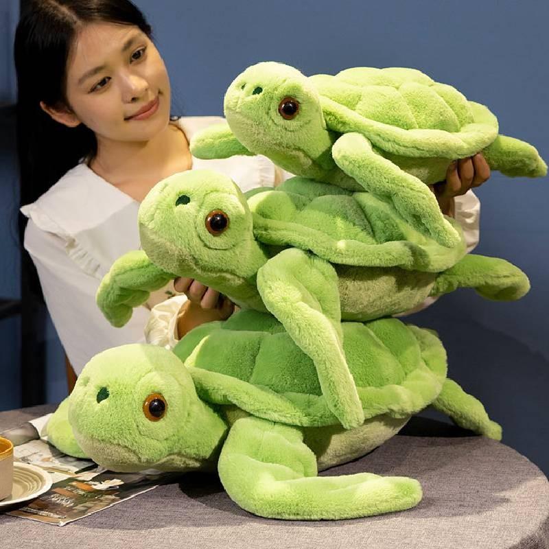 Green Turtle Sea Plush Toy Stuffed Animal Doll Cute Decoration Children Gifts