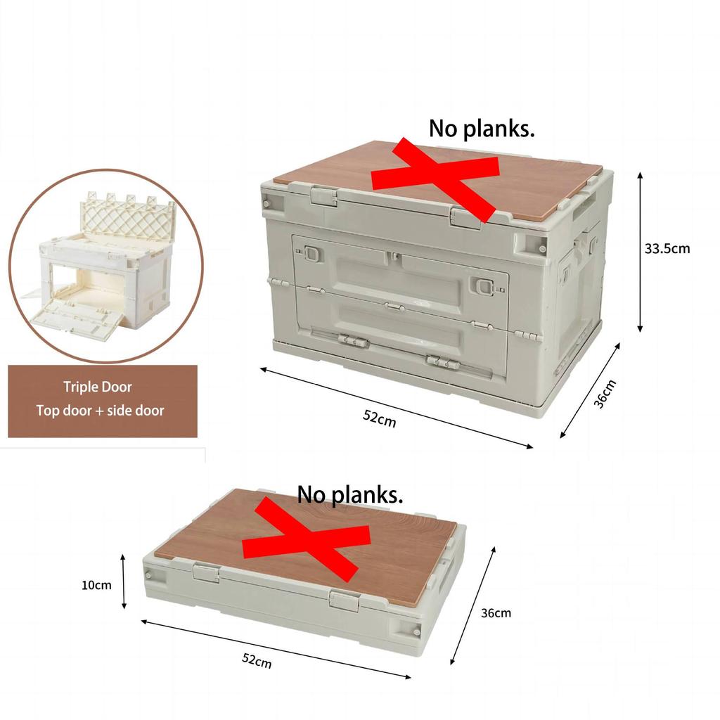 Collapsible Storage Bin with Lid Outdoor Car Trunk Multifunction Camping Foldable Plastic Folding Storage Boxes